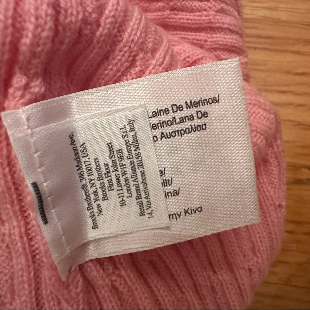 Brooks Brothers 346  Size XS Merino Wool cable Sweater -# - Picture 8 of 10